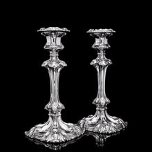 Load image into Gallery viewer, A Marvellous Pair of Sterling Silver Georgian Candlesticks - Henry Wilkinson & Co 1837 - Artisan Antiques