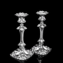 Load image into Gallery viewer, A Marvellous Pair of Sterling Silver Georgian Candlesticks - Henry Wilkinson & Co 1837 - Artisan Antiques