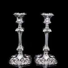 Load image into Gallery viewer, A Marvellous Pair of Sterling Silver Georgian Candlesticks - Henry Wilkinson & Co 1837 - Artisan Antiques