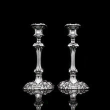 Load image into Gallery viewer, A Marvellous Pair of Sterling Silver Georgian Candlesticks - Henry Wilkinson & Co 1837 - Artisan Antiques