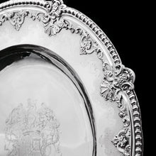 Load image into Gallery viewer, RESERVED - A Magnificent Georgian Large Solid Silver Dish (Britannia Silver) - Arms of 1st Duke of St Albans (Charles Beauclerk) - 1714 - Artisan Antiques