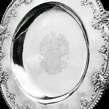 Load image into Gallery viewer, RESERVED - A Magnificent Georgian Large Solid Silver Dish (Britannia Silver) - Arms of 1st Duke of St Albans (Charles Beauclerk) - 1714 - Artisan Antiques