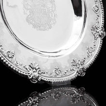 Load image into Gallery viewer, RESERVED - A Magnificent Georgian Large Solid Silver Dish (Britannia Silver) - Arms of 1st Duke of St Albans (Charles Beauclerk) - 1714 - Artisan Antiques