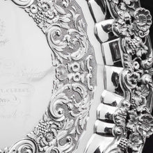 Load image into Gallery viewer, A Magnificent Georgian Sterling Silver Tray/Salver with Military Lieutenant Interest - James Fray 1833 - Artisan Antiques
