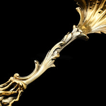 Load image into Gallery viewer, Victorian Silver Gilt Sugar Sifter Spoon 'Diana the Huntress' Figure - Francis Higgins 1854 - Artisan Antiques