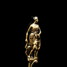 Load image into Gallery viewer, Victorian Silver Gilt Sugar Sifter Spoon 'Diana the Huntress' Figure - Francis Higgins 1854 - Artisan Antiques