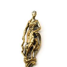 Load image into Gallery viewer, Victorian Silver Gilt Sugar Sifter Spoon 'Diana the Huntress' Figure - Francis Higgins 1854 - Artisan Antiques