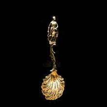 Load image into Gallery viewer, Victorian Silver Gilt Sugar Sifter Spoon 'Diana the Huntress' Figure - Francis Higgins 1854 - Artisan Antiques