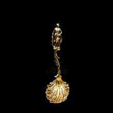 Load image into Gallery viewer, Victorian Silver Gilt Sugar Sifter Spoon 'Diana the Huntress' Figure - Francis Higgins 1854 - Artisan Antiques