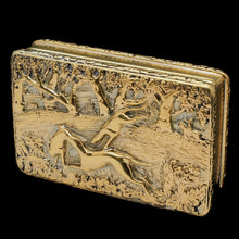 Load image into Gallery viewer, A Georgian Solid Silver Gilt Snuff Box with Spectacular Fox Hunting Scene - Edward Smith 1832 - Artisan Antiques