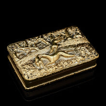 Load image into Gallery viewer, A Georgian Solid Silver Gilt Snuff Box with Spectacular Fox Hunting Scene - Edward Smith 1832 - Artisan Antiques