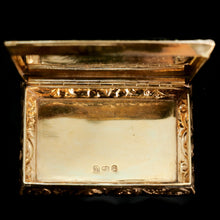Load image into Gallery viewer, Antique English Georgian Silver Gilt Table Snuff Box - Thomas Shaw 1828 - Artisan Antiques