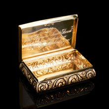 Load image into Gallery viewer, Antique English Georgian Silver Gilt Table Snuff Box - Thomas Shaw 1828 - Artisan Antiques