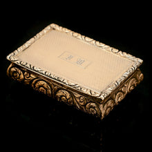 Load image into Gallery viewer, Antique English Georgian Silver Gilt Table Snuff Box - Thomas Shaw 1828 - Artisan Antiques