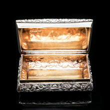 Load image into Gallery viewer, Antique English Solid Silver Snuff Box - Joseph Willmore 1844 - Artisan Antiques