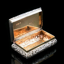 Load image into Gallery viewer, Antique English Solid Silver Snuff Box - Joseph Willmore 1844 - Artisan Antiques