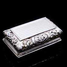 Load image into Gallery viewer, Antique English Solid Silver Snuff Box - Joseph Willmore 1844 - Artisan Antiques