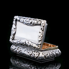 Load image into Gallery viewer, Antique English Solid Silver Snuff Box - Joseph Willmore 1844 - Artisan Antiques