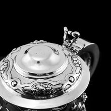 Load image into Gallery viewer, Antique Solid Sterling Silver Large Tankard with Royal Marines Officer Interest - Goldsmiths & Silversmiths Co 1900