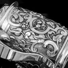 Load image into Gallery viewer, Antique Solid Sterling Silver Large Tankard with Royal Marines Officer Interest - Goldsmiths & Silversmiths Co 1900