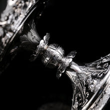 Load image into Gallery viewer, Magnificent Large Antique Victorian Set of Three Comport/Tazza Suites with Fine Chased Engravings - Martin Hall & Co 1890 - Artisan Antiques