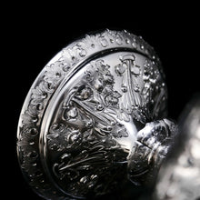 Load image into Gallery viewer, Magnificent Large Antique Victorian Set of Three Comport/Tazza Suites with Fine Chased Engravings - Martin Hall & Co 1890 - Artisan Antiques