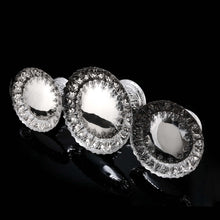 Load image into Gallery viewer, Magnificent Large Antique Victorian Set of Three Comport/Tazza Suites with Fine Chased Engravings - Martin Hall & Co 1890 - Artisan Antiques