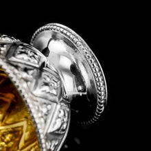 Load image into Gallery viewer, Antique Solid Silver Salt Cellars, Unique Abercorn Pattern - Robert Hennell 1870