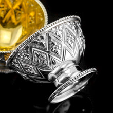 Load image into Gallery viewer, Antique Solid Silver Salt Cellars, Unique Abercorn Pattern - Robert Hennell 1870