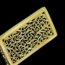 Load image into Gallery viewer, Rare Antique Georgian Solid Silver Vinaigrette Figural Scene with Animals & Harp "Orpheus Enchanting Animals"- Joseph Taylor 1827 - Artisan Antiques