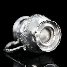 Load image into Gallery viewer, Antique Georgian Solid Sterling Silver Mug/Cup/Tankard with Embossed Dog/Rabbit Scene - Charles Price 1828 - Artisan Antiques