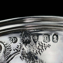 Load image into Gallery viewer, Antique Georgian Solid Sterling Silver Mug/Cup/Tankard with Embossed Dog/Rabbit Scene - Charles Price 1828 - Artisan Antiques