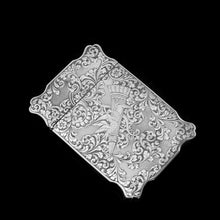 Load image into Gallery viewer, Antique Solid Silver Victorian Card Case with Stunning Engravings - Taylor & Perry 1840