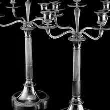 Load image into Gallery viewer, A Magnificent Pair of English Solid Sterling Silver 5-Light Candelabra, (58cm, 5kg+) Neoclassical Design - Hunt & Roskell (Late Storr Mortimer & Hunt)