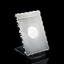 Load image into Gallery viewer, Antique Solid Silver Card Case with Engine Turned Design - George Unite 1876 - Artisan Antiques