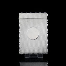 Load image into Gallery viewer, Antique Solid Silver Card Case with Engine Turned Design - George Unite 1876 - Artisan Antiques