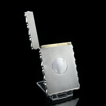 Load image into Gallery viewer, Antique Solid Silver Card Case with Engine Turned Design - George Unite 1876 - Artisan Antiques