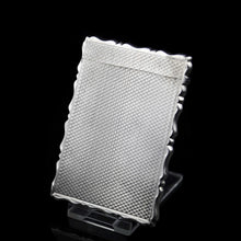 Load image into Gallery viewer, Antique Solid Silver Card Case with Engine Turned Design - George Unite 1876 - Artisan Antiques
