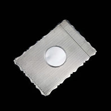 Load image into Gallery viewer, Antique Solid Silver Card Case with Engine Turned Design - George Unite 1876 - Artisan Antiques