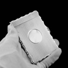 Load image into Gallery viewer, Antique Solid Silver Card Case with Engine Turned Design - George Unite 1876 - Artisan Antiques