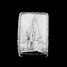 Load image into Gallery viewer, Antique Solid Silver Victorian Vinaigrette "Castle Top" Design of Scott Monument - Nathaniel Mills 1844