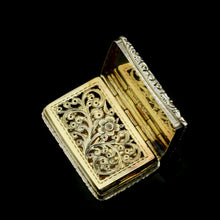 Load image into Gallery viewer, Antique Solid Silver Victorian Vinaigrette "Castle Top" Design of Scott Monument - Nathaniel Mills 1844