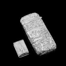 Load image into Gallery viewer, Antique Solid Silver Victorian Vinaigrette "Castle Top" Design of Scott Monument - Nathaniel Mills 1844