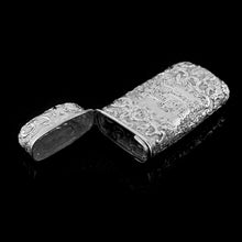 Load image into Gallery viewer, Antique Solid Silver Victorian Cigar Cheroot Case "Castle Top" Windsor Castle Design - Nathaniel Mills 1844