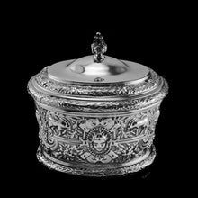 Load image into Gallery viewer, Rare Antique Solid Silver Cellini Tea Caddy Box - Mappin & Webb 1902