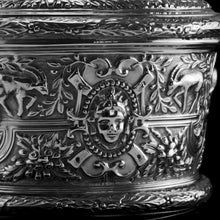 Load image into Gallery viewer, Rare Antique Solid Silver Cellini Tea Caddy Box - Mappin & Webb 1902