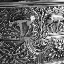 Load image into Gallery viewer, Rare Antique Solid Silver Cellini Tea Caddy Box - Mappin & Webb 1902