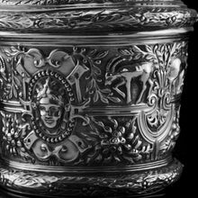 Load image into Gallery viewer, Rare Antique Solid Silver Cellini Tea Caddy Box - Mappin & Webb 1902