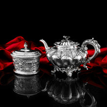 Load image into Gallery viewer, Rare Antique Solid Silver Cellini Tea Caddy Box - Mappin & Webb 1902