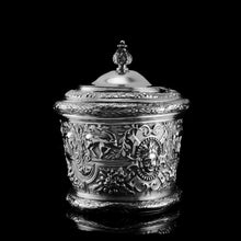 Load image into Gallery viewer, Rare Antique Solid Silver Cellini Tea Caddy Box - Mappin & Webb 1902